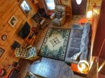 Holly Hill Ocoee River area cabin rental- living room aerial view